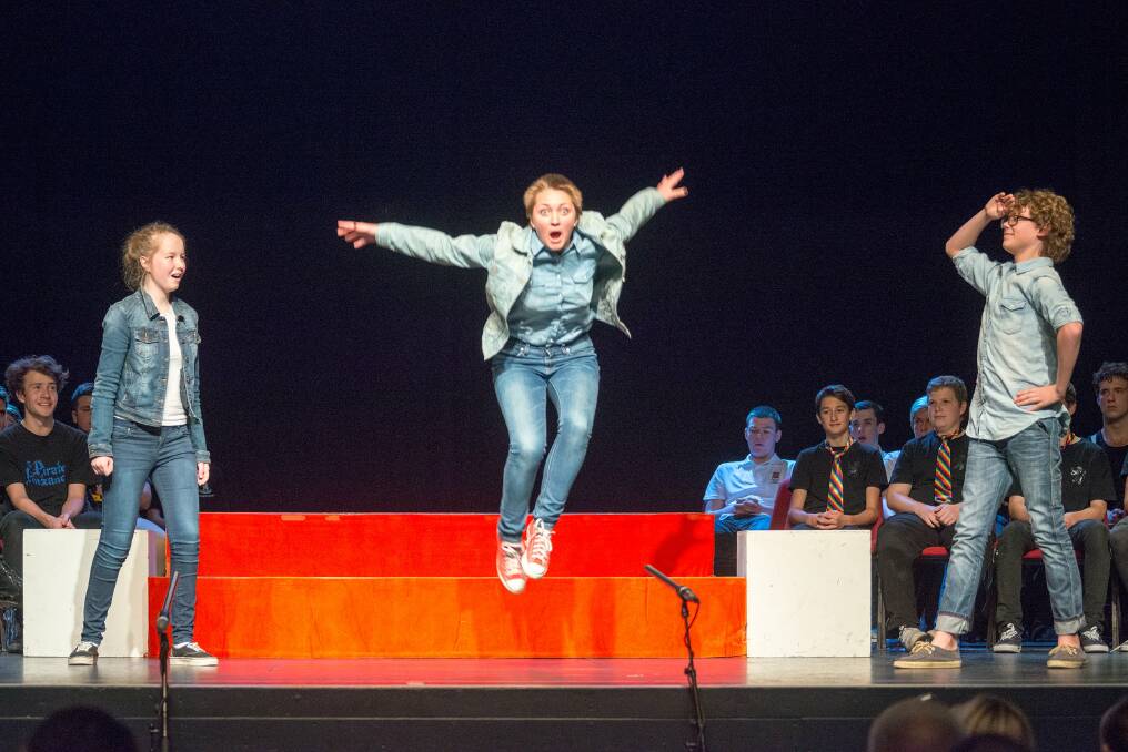 Class act: Caringbah High School at 2014 Theatresports.Picture: Stephen Reinhardt