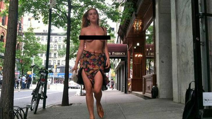 Scout Willis posted this picture on Twitter with the caption "What @instagram won't let you see #FreeTheNipple". Photo: Twitter/@scout_willis