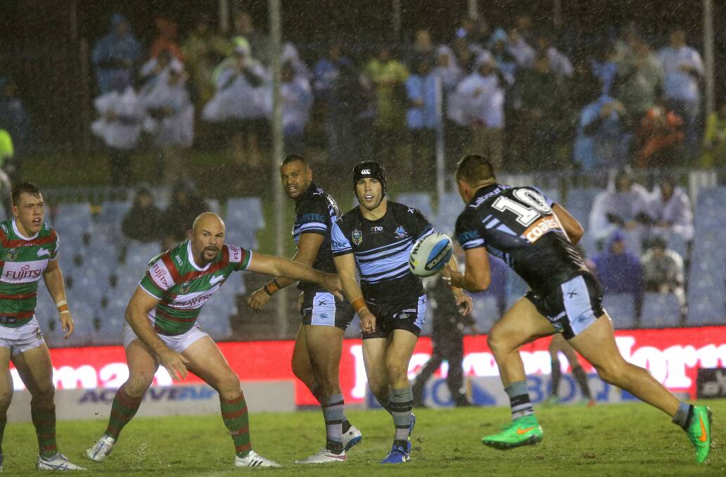 Rain, rain go away: Sharks and Souths take on each other - and the big wet. Picture John Veage
