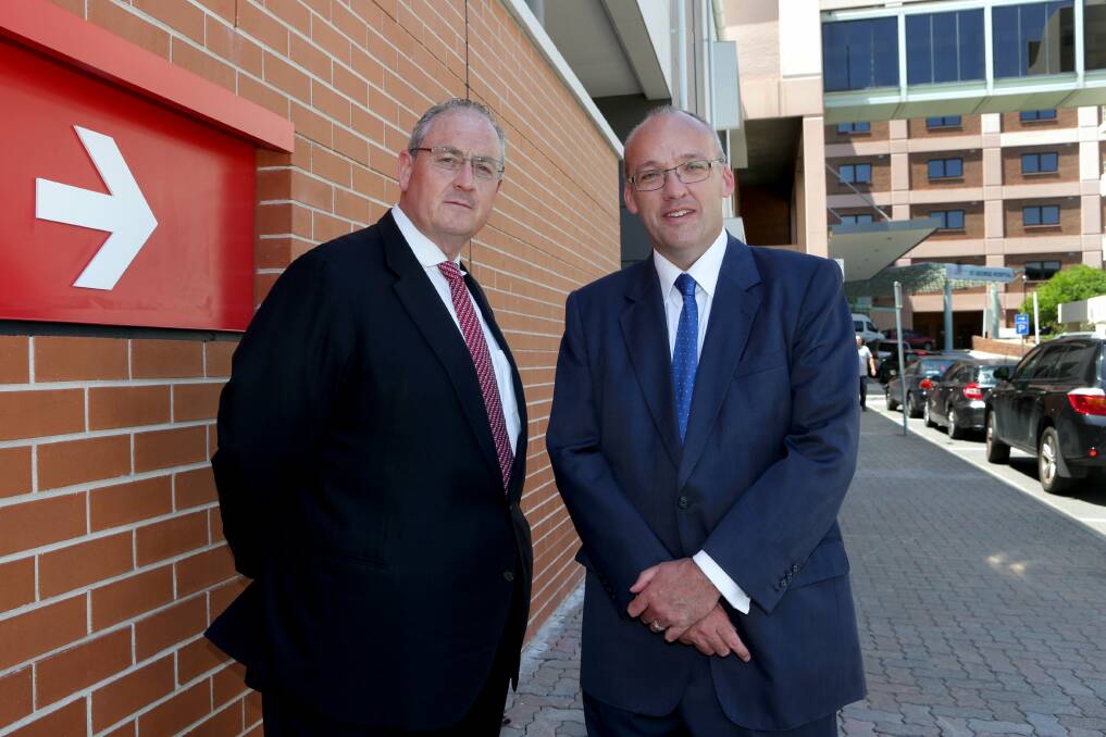 New Labor leader: Opposition Leader Luke Foley (right) with the party's health spokesman Walt Secord. Picture: Jane Dyson