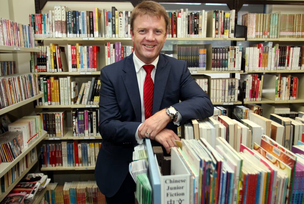 ‘‘Enormous benefits’’:  Mayor Shane O’Brien at the current library.