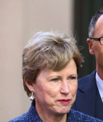 Christine Milne with the new Greens leader Richard Di Natale. Photo: Andrew Meares