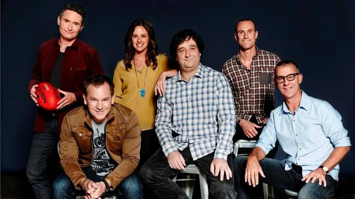 The team from the axed <i>Before the Game</i>. Photo: Channel Ten