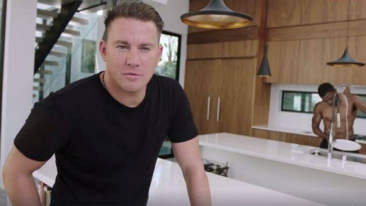 Channing Tatum and the world's worst   dishwasher in his <i>Magic Mike Live</i> announcement. Photo: Facebook/Channing Tatum