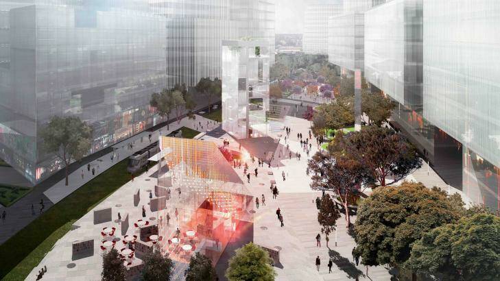 An artist's impression of the Green Square town centre when the project is complete. Photo: Supplied