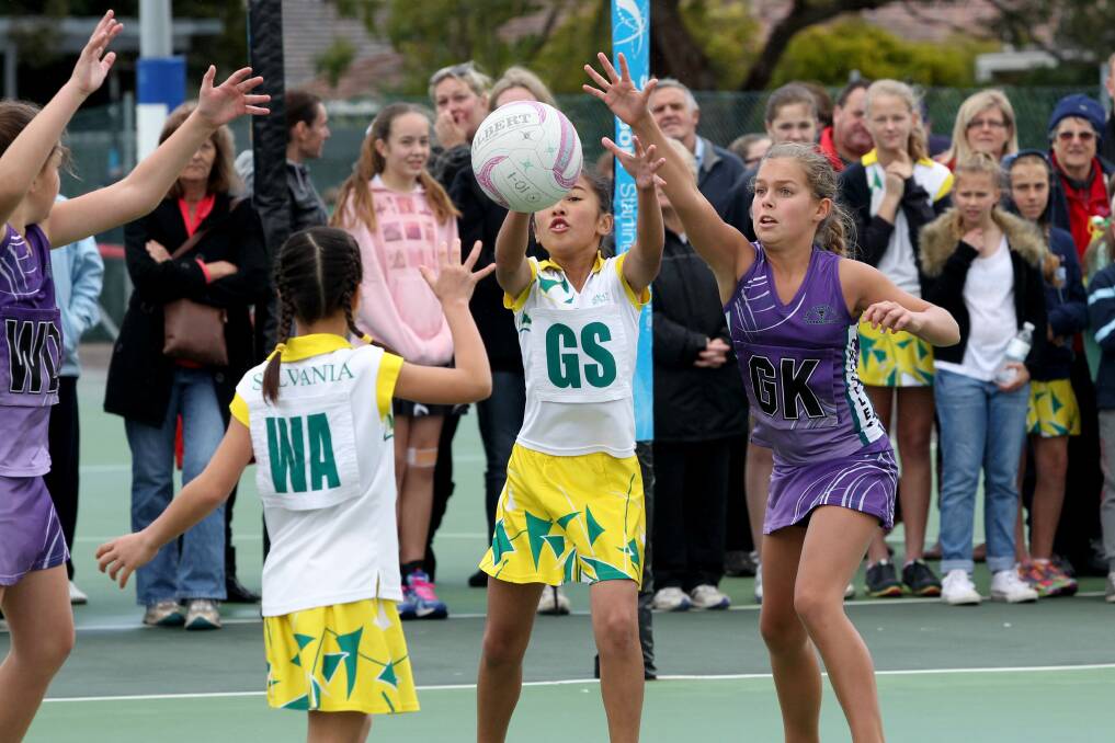 Let's play: Action from the 2015 winter competitions at Sutherland Shire Netball Association at Bellingara Road, Miranda. Picture: Jane Dyson