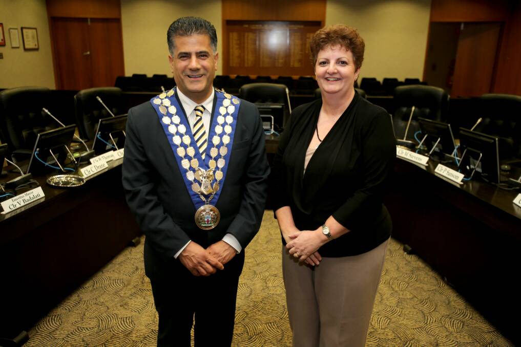 Better times: Last year’s mayoral election teamed Con Hindi and Michelle Stevens as mayor and deputy mayor.
