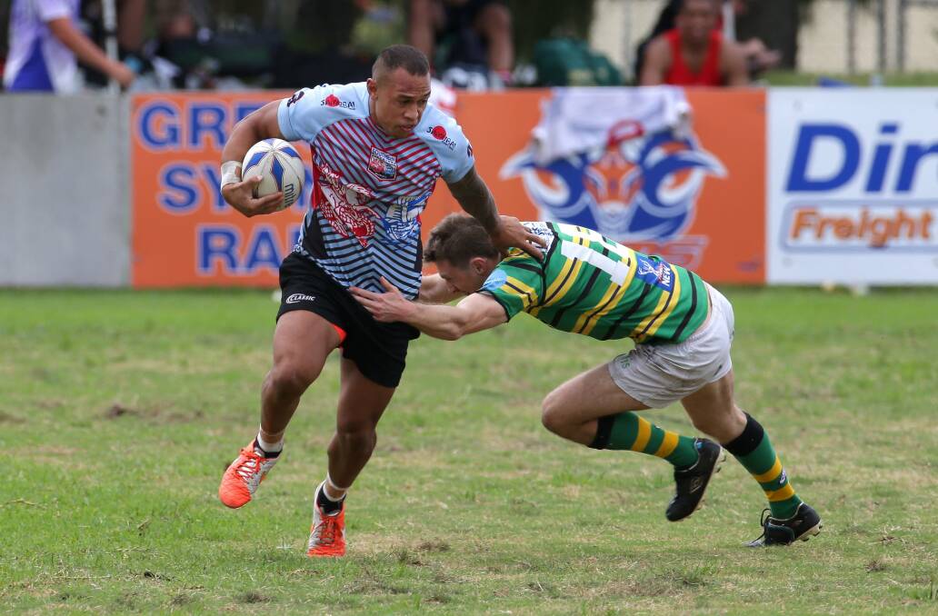 Season is near: Action from the Southern Districts Rugby Union Club's annual sevens tournament at Forshaw Rugby Park. Picture: John Veage