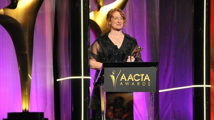 Jennifer Kent, who won best director and shared best film for <i>The Babadook</i>, at the awards. Photo: AACTA