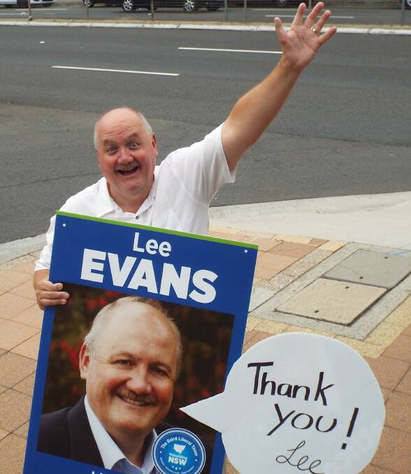 Happy at result: Lee Evans at Engadine on Monday.