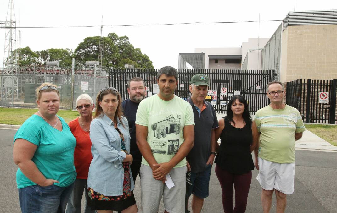 Sparks are flying: Cooper Street residents at Engadine are angry with delays to the construction work on Ausgrid’s new substation. Picture: Chris Lane
