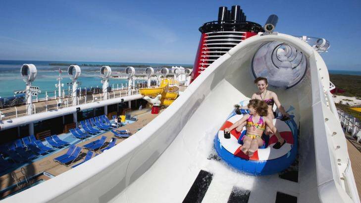 Disney Cruise Line's AquaDuck, the first-ever shipboard water coaster. Photo: Disney Cruise Line
