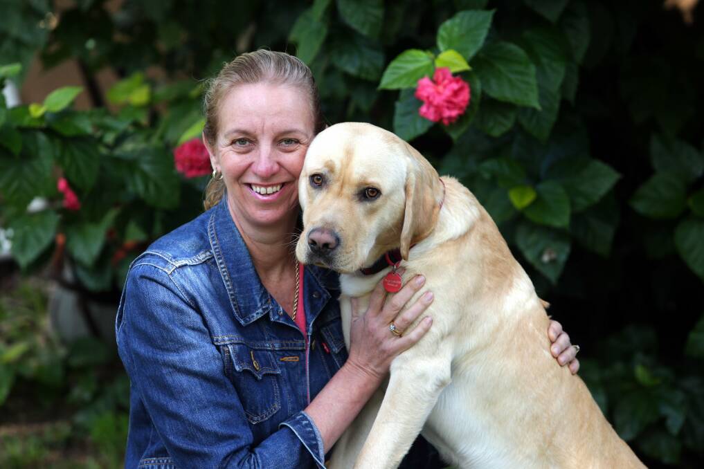Doggy see, doggy do: Sharon Towe and her star student Keith. Picture: Jane Dyson