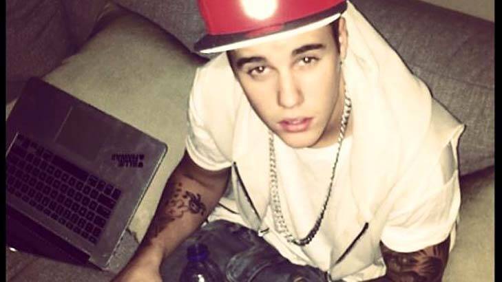 Trail of trouble: Justin Bieber in his studio. Photo: Justin Bieber/Instagram