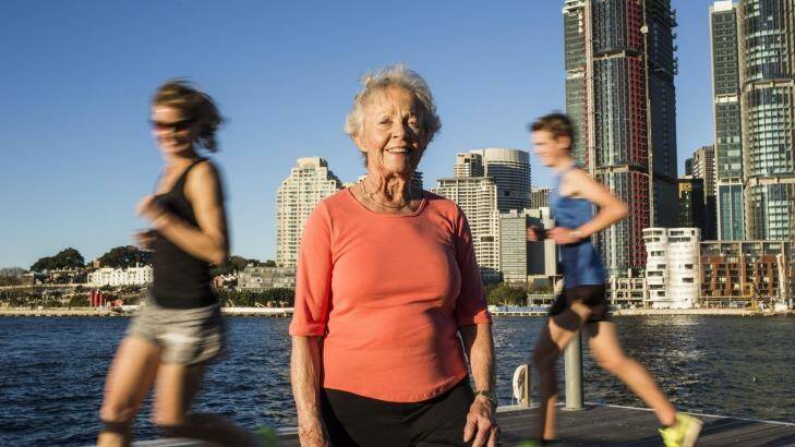 Helen Walker has participated in 40 City2Surf races, and is running this year with her son, her daughter-in-law and two grandsons. Photo: Dominic Lorrimer