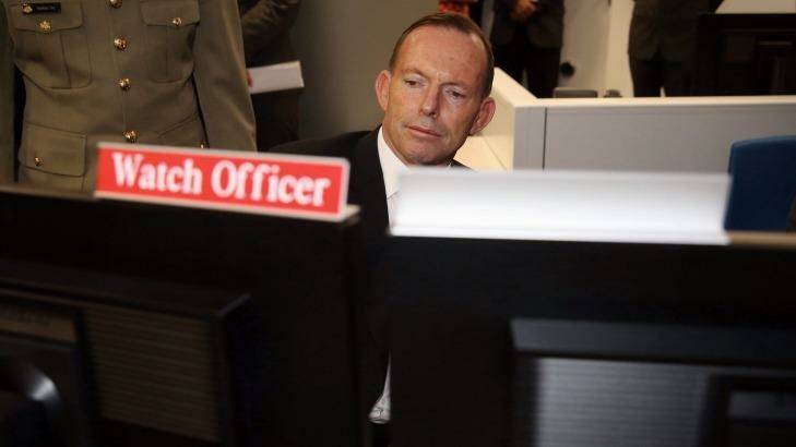 Prime Minister Tony Abbott opens the Cyber Security Centre in Canberra on Thursday. Photo: Andrew Meares