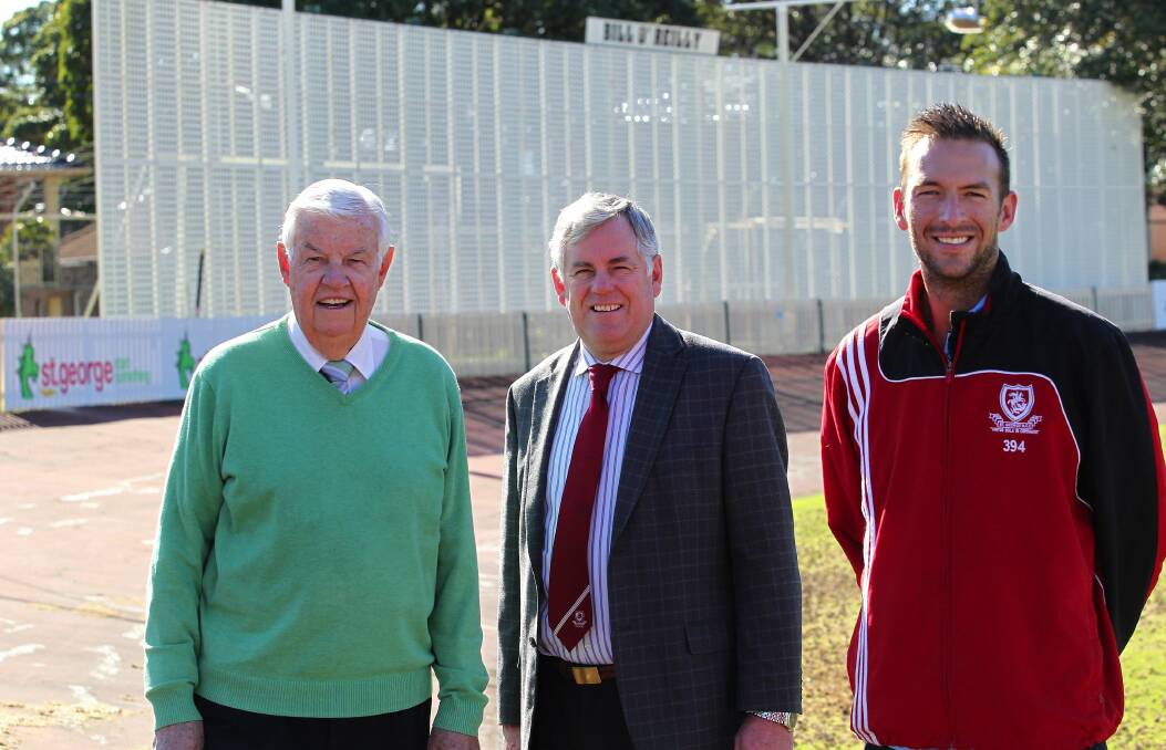 Guardians of the their rich history: St George District Cricket Club co-patron Warren Saunders (left), president Kevin Greene and first grade captain Trent Copeland at Hurstville Oval. Picture: John Veage

