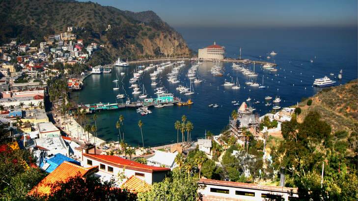 Avalon village, Catalina island, about an hour away from the California coast.