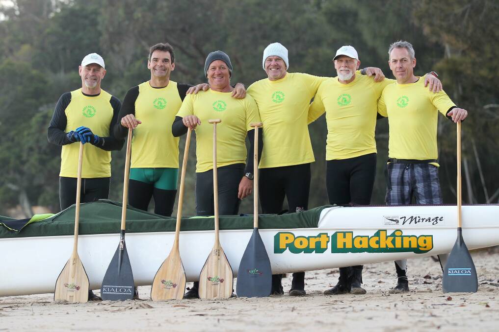 Funding arrived in the nick of time: Sponsors have come to the aid of Port Hacking Outrigger Canoe Club for the big event in Hawaii. Picture: John Veage