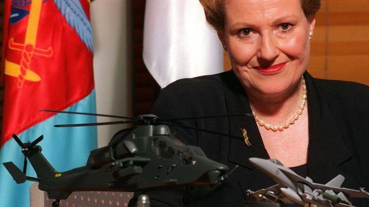 Bronwyn Bishop pictured in her office in 1997. Photo: Andrew Campbell