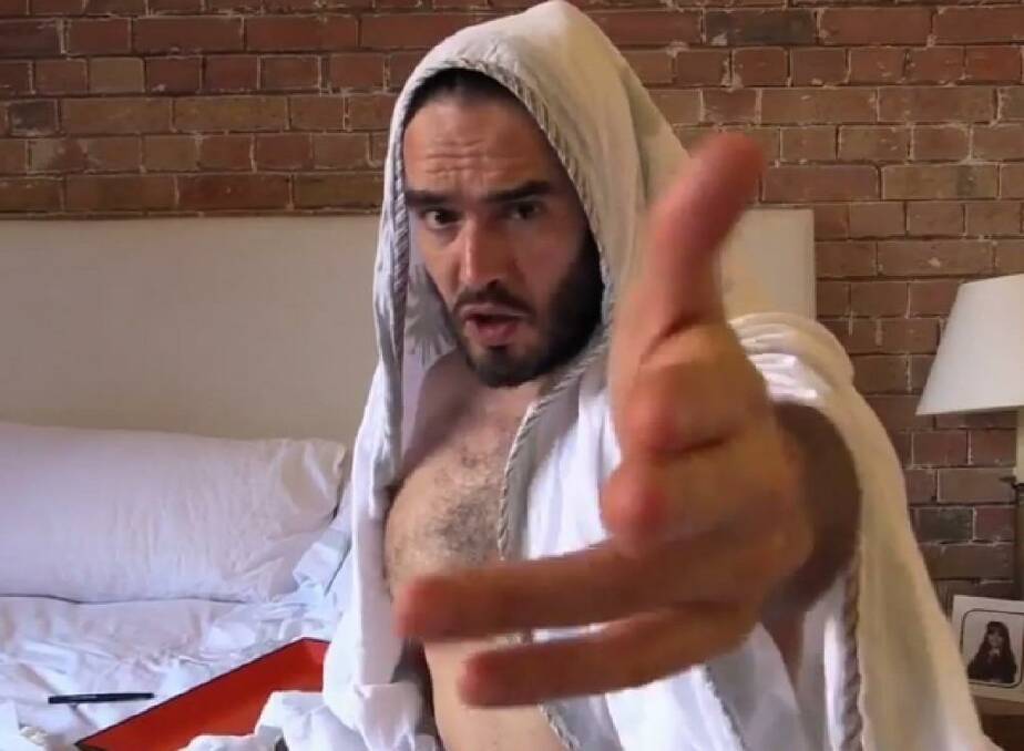 Weighing in: Russell Brand is not impressed with how the media and government have handled the Sydney siege.  Photo: YouTube