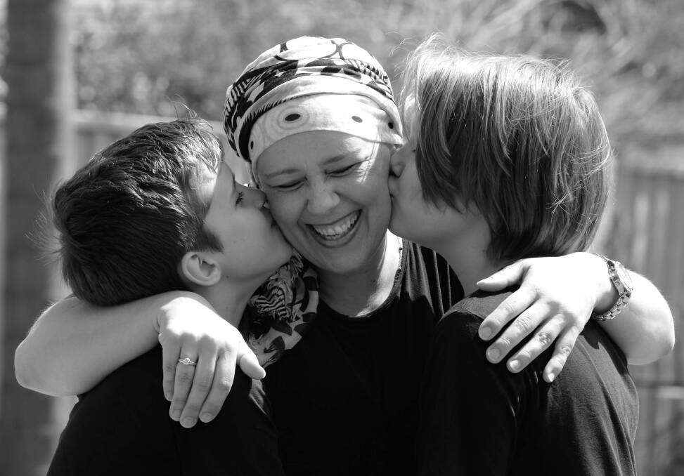 Mum's love: Natasha Stairmand and her sons Oscar and Sasha Cole.