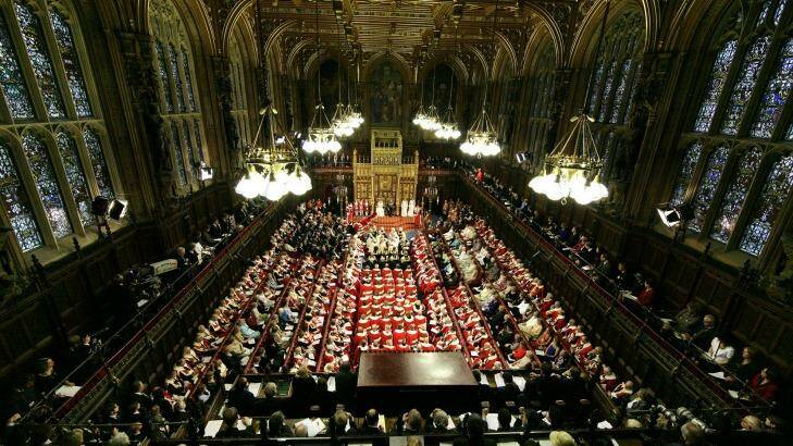 Members of the House of Lords. Photo: Fairfax