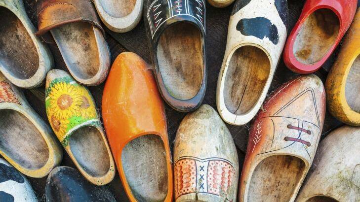 The heritage: Colourful vintage Dutch wooden clogs. Photo: iStock