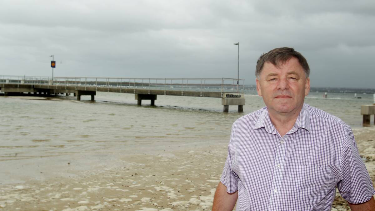 Dangerous spot: Councillor Bill Saravinovski hopes to close a dangerous section of beach at Dolls Point. Picture: Chris Lane