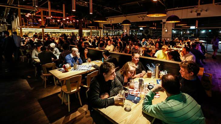 The massive beerhall is modelled on a Bavarian 'bierhaus'. Photo: Supplied