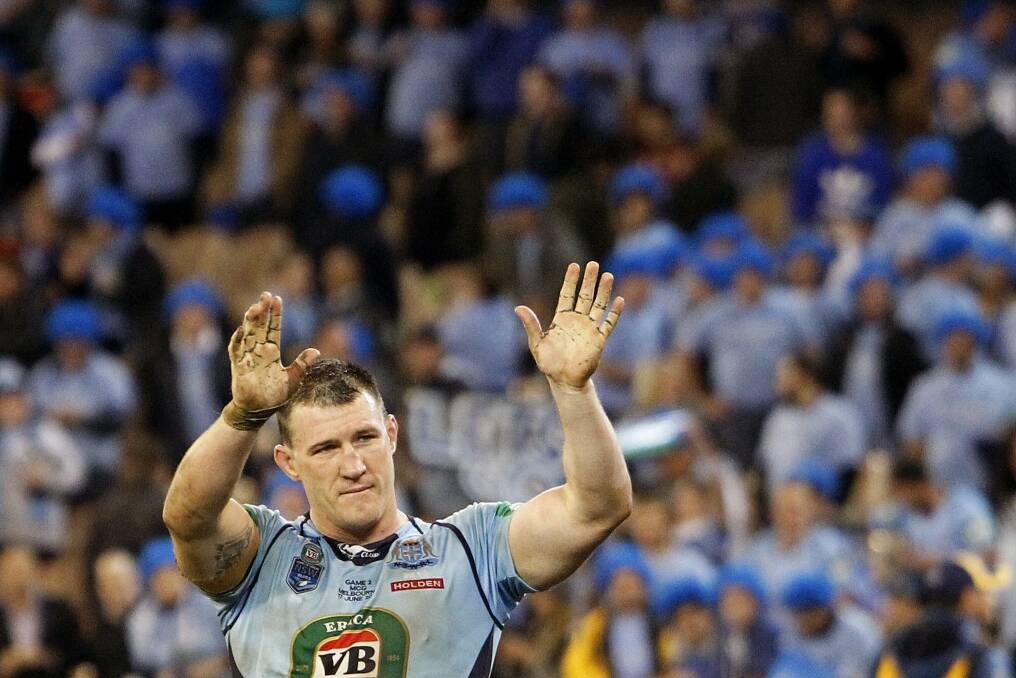 Not goodbye yet: Cronulla and NSW captain Paul Gallen said he wants to play for the Blues again in 2016. Picture: Jonathan Carroll