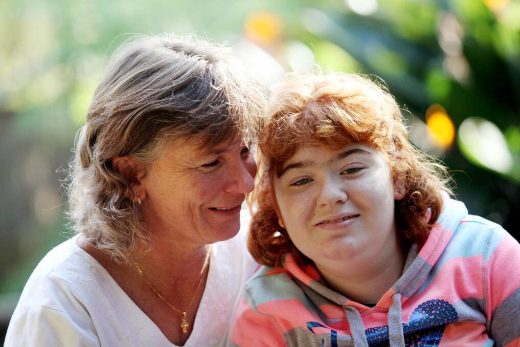 Raising awareness: Karen Crawley and her daughter Kara.