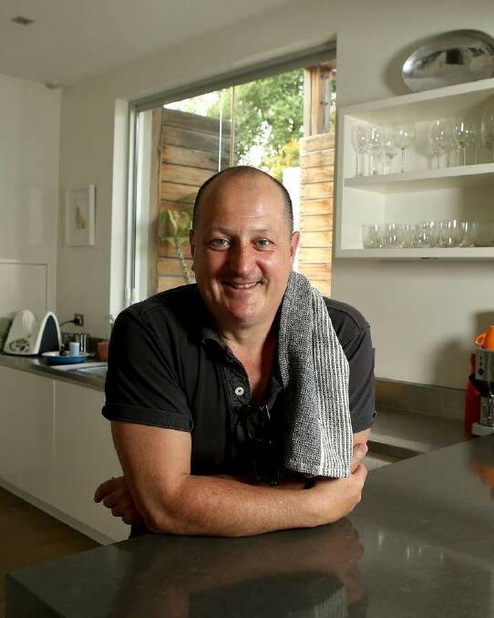 Network Ten Executive General Manager Russel Howcroft in his Hawthorn kitchen. Photo: Pat Scala