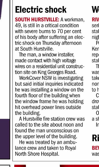 The police report in the Leader on June 24, 2014.
