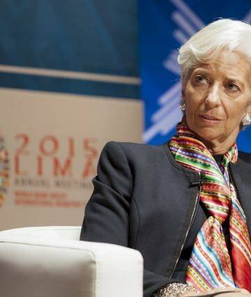 IMF chief Christine Lagarde has repeated her plea to US Fed chair Janet Yellen to hold off raising interest rates.  Photo: Guillermo Gutierrez