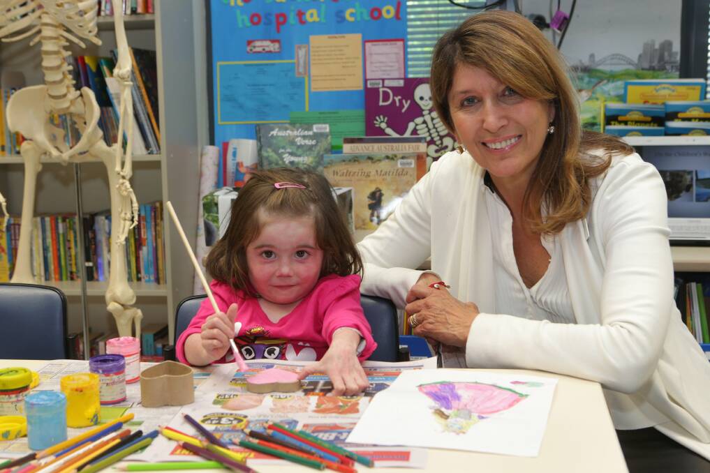 Star student: Principal Jacqueline Conwell with patient Abbey Harmston. Picture: Jane Dyson