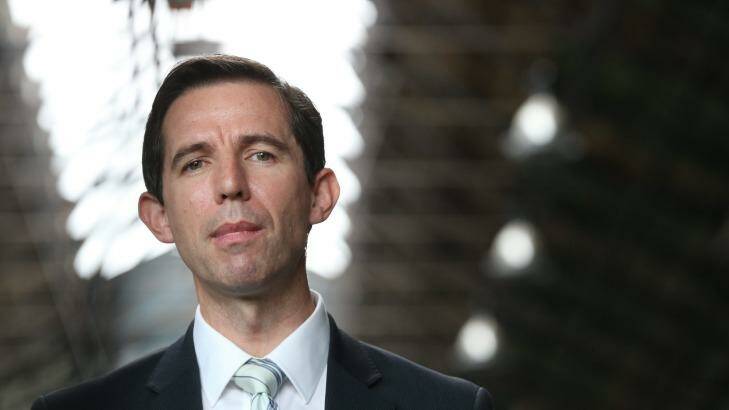 Education Minister Simon Birmingham says there won't be a free vote in Parliament on same-sex marriage if MPs reject the plebiscite. Photo: Louise Kennerley