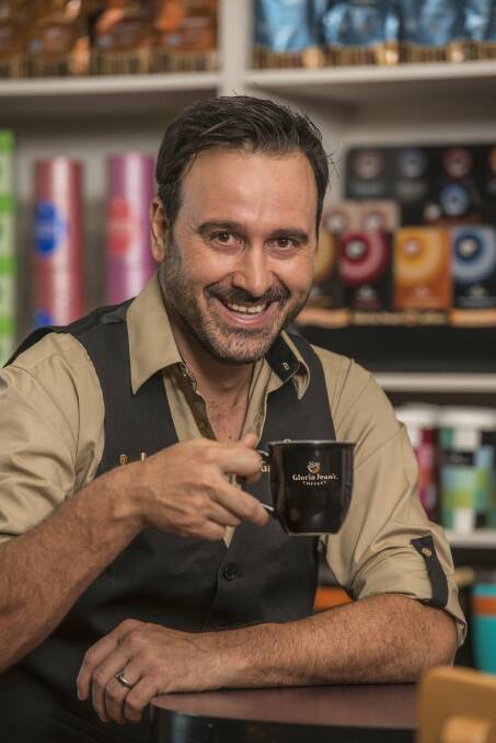 New role: Barista Damien Galea finds himself with television credentials.