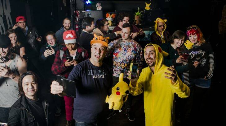 Reload Bar is banking on the success of Pokemon Go by planting lures and offering themed events, including a Pokepartybus.
Front Center, Owners Ravi Sharma and Jim Andrews. Photo: Jamila Toderas