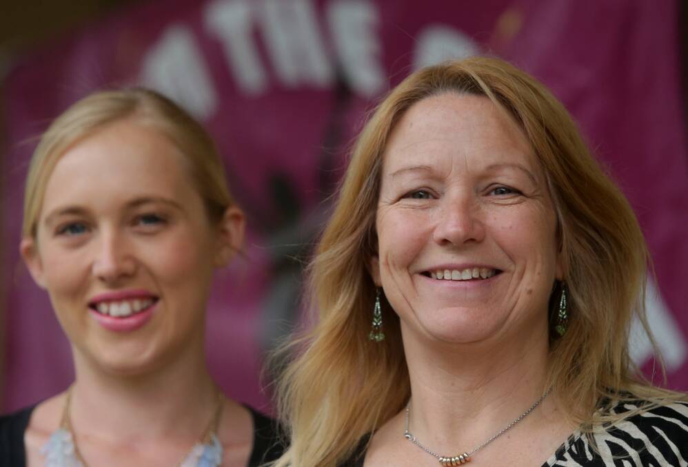 Reclaiming the night: Pippa Dean and Elizabeth O'Neill want people to take a stand against violence against women. Picture: Chris Lane