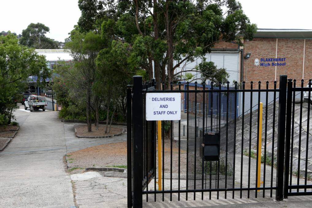 Routine watch: Most schools in NSW have some history of asbestos on site including Blakehurst High (above).