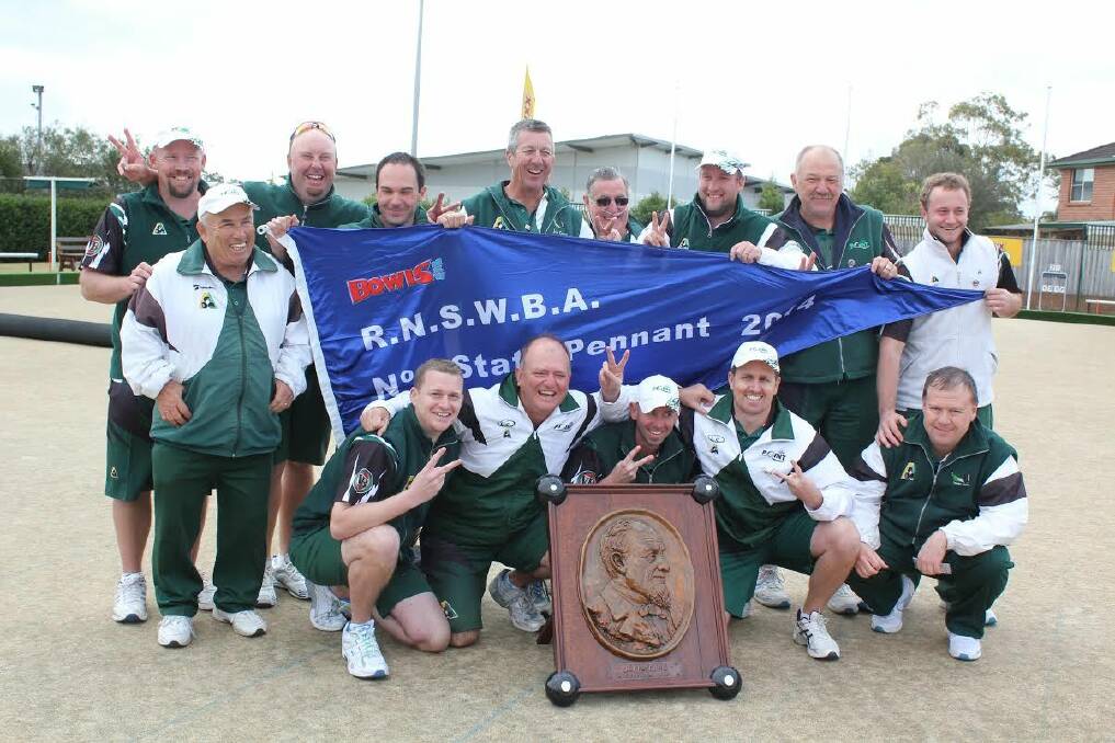 Winners: Taren Point Bowling Club's victorious No.1 grade state pennants team. Picture: Bowls NSW