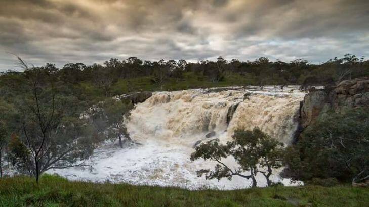 Nigretta Falls near Hamilton in western Victoria after the heavy rains. Photo: Gill Fry Photography