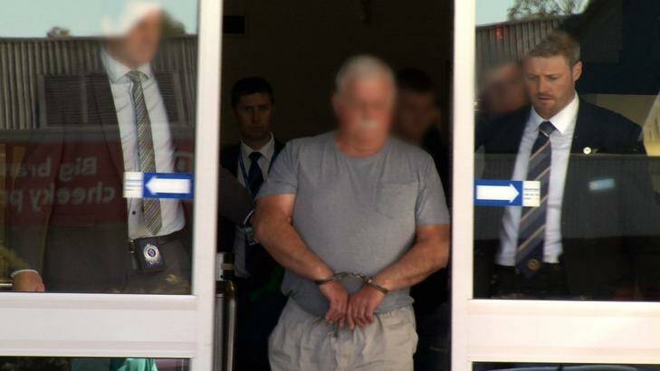 Police arrest Leonard John Warwick in relation to a series of attacks in Sydney that targeted judges of the Family Court of Australia in the 1980s.  Photo: NSW Police