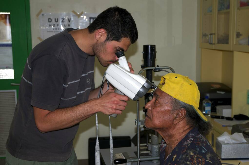 Seeing is believing: Dean Pasarakis provides eye care to people in the Pacific Islands.