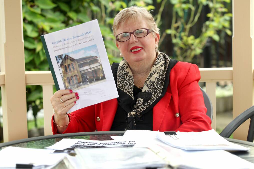 Lesson learned: Anne Field has documented every aspect of the fight to save Griffith House and entered her report in the National Trust Heritage Awards. Picture: Jane Dyson