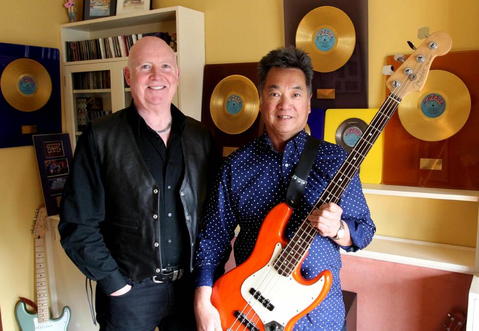 Rock on: Rick Lum (right) with Tim Fitzgerald. Picture: Chris Lane