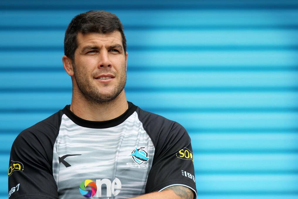 Primed for his debut: Cronulla Sharks' new buy Michael Ennis at training this week. Picture: Chris Lane
