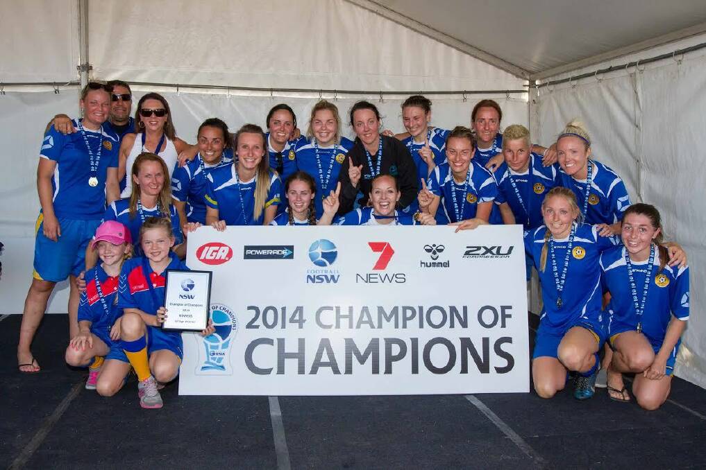 Congratulations: Como West-Jannali Sports Club's women's all-age team won their competition in the Champion of Champions.