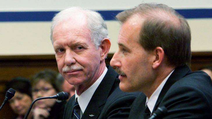 'Tache team: Captain Chesley  Sullenberger. who made an emergency landing in New York's Hudson River in 2009, with First Officer Jeffrey Skiles. Photo: Mark Wilson